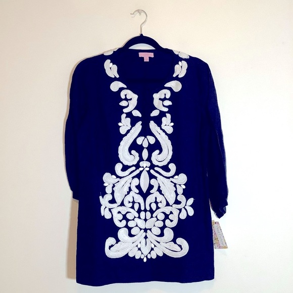 Lilly Pulitzer Blue Blouse Size M - Picture 1 of 8